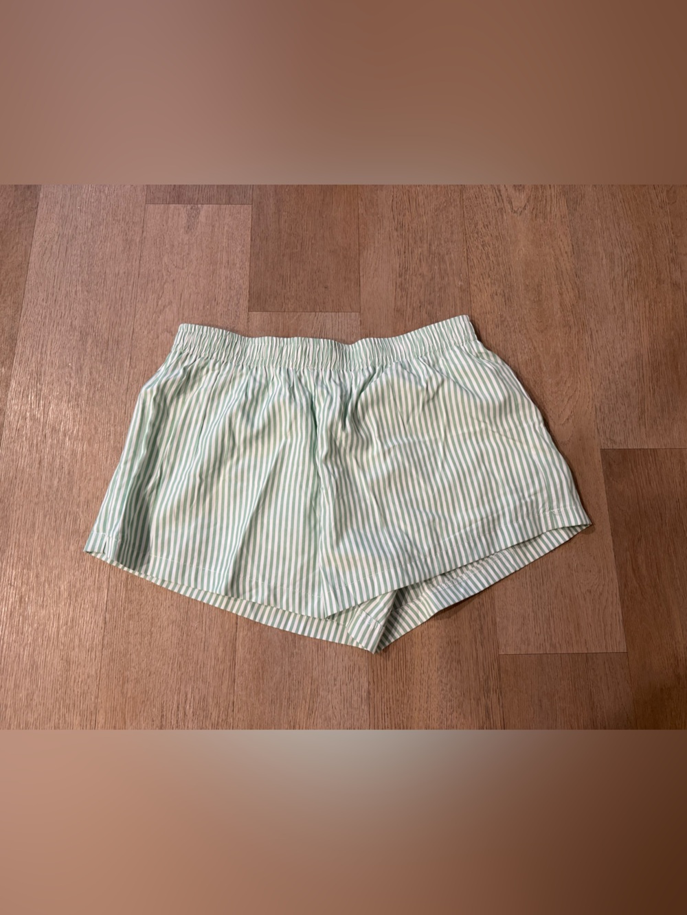 Princess Polly Mint Striped Pull-On Athletic Shorts